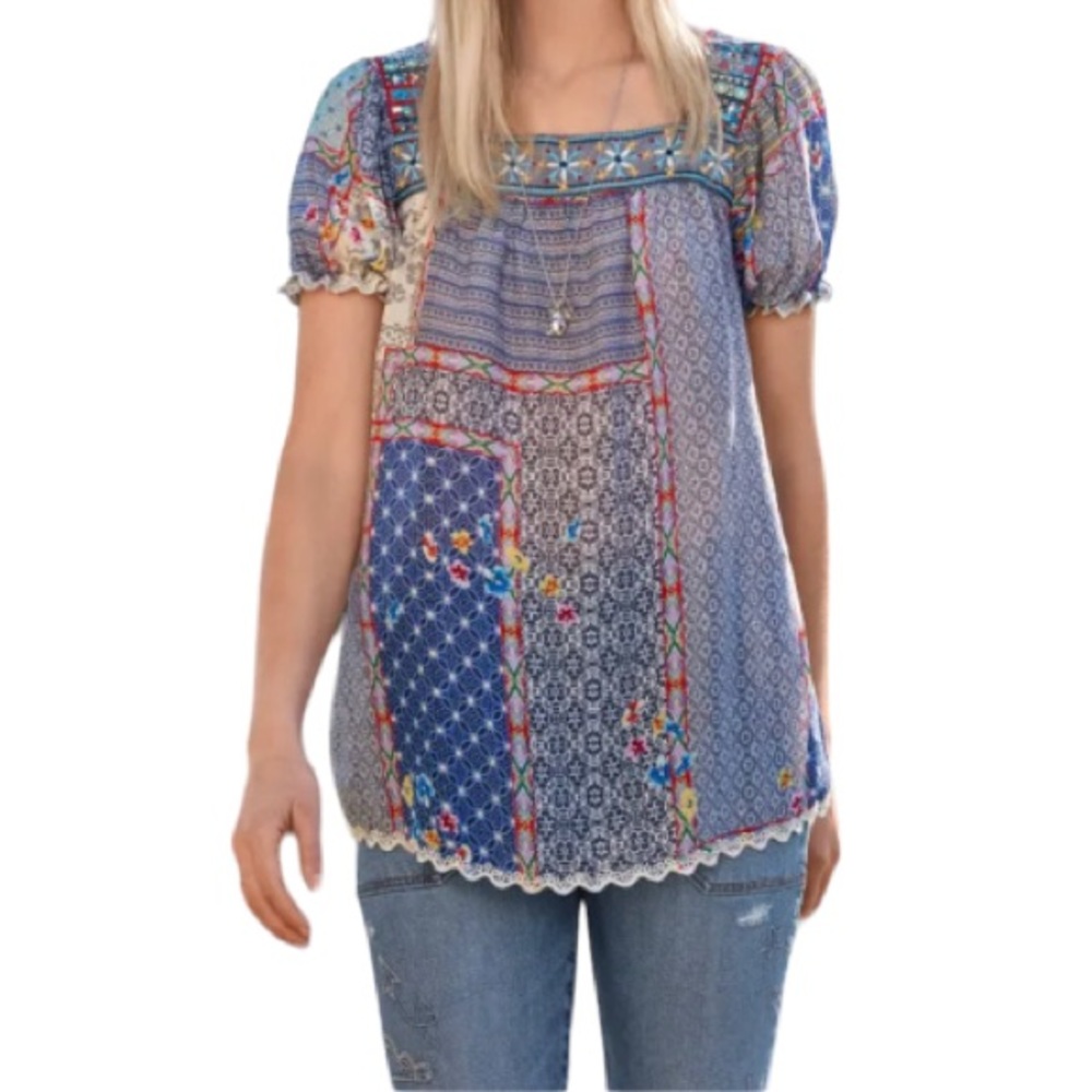 Johnny Was Kichica Padme Blouse Size Large